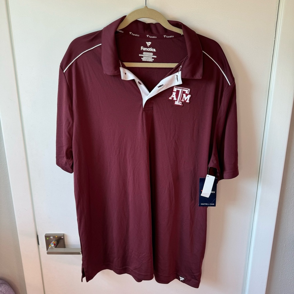 NWT Texas A&M maroon red polo 2XL game day golf shirt XXL TAMU